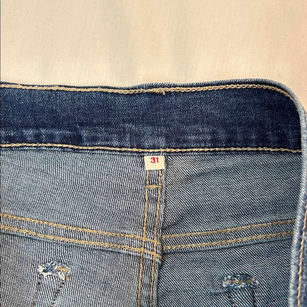 Levi's Dark Blue Denim Jean Shorts Size 31 - Picture 6 of 8